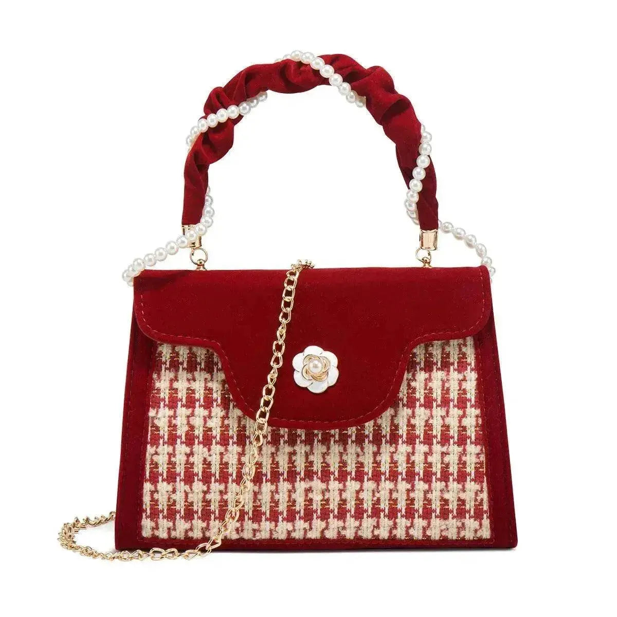 Women's Wedding Bag Bridal Bag High-grade Women's Elegant Red Niche Red Small Bag Portable 2025 New - www.Shopthatapp.com