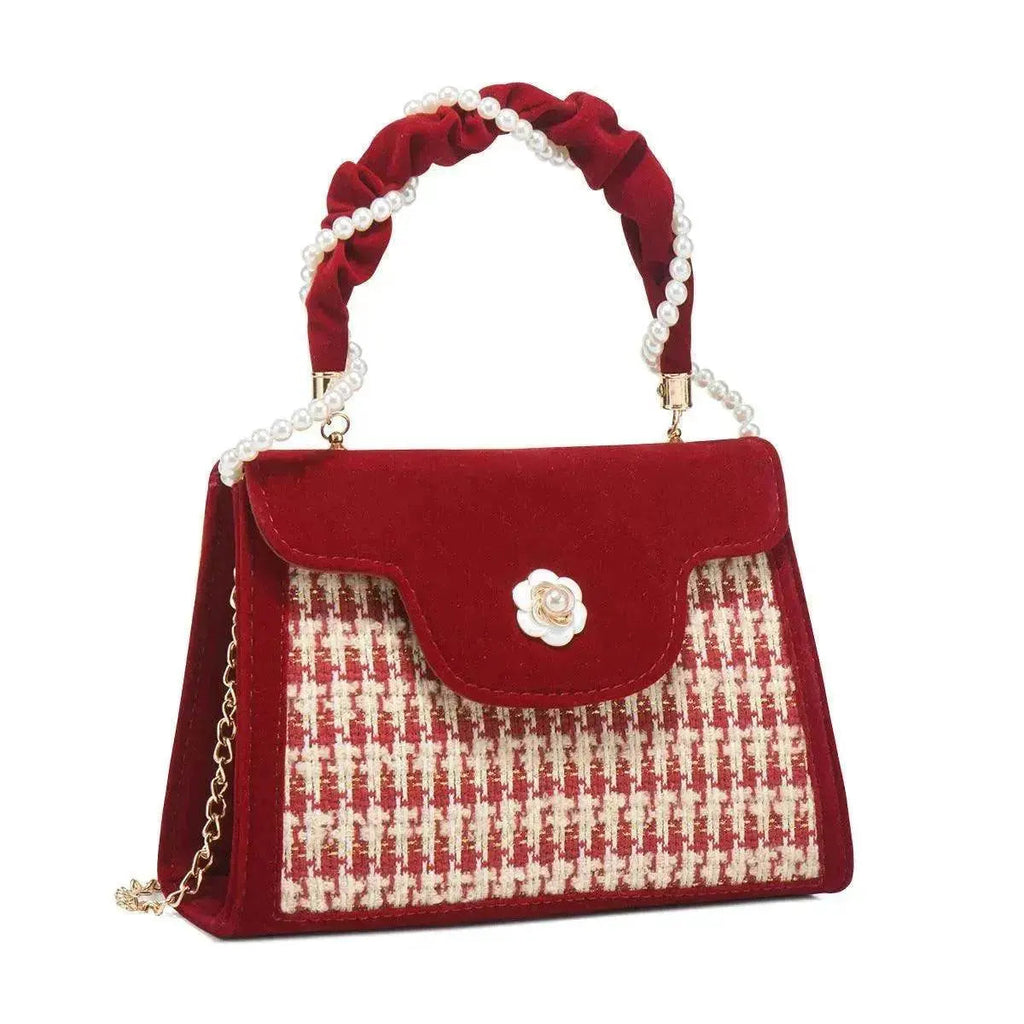Women's Wedding Bag Bridal Bag High-grade Women's Elegant Red Niche Red Small Bag Portable 2025 New - www.Shopthatapp.com