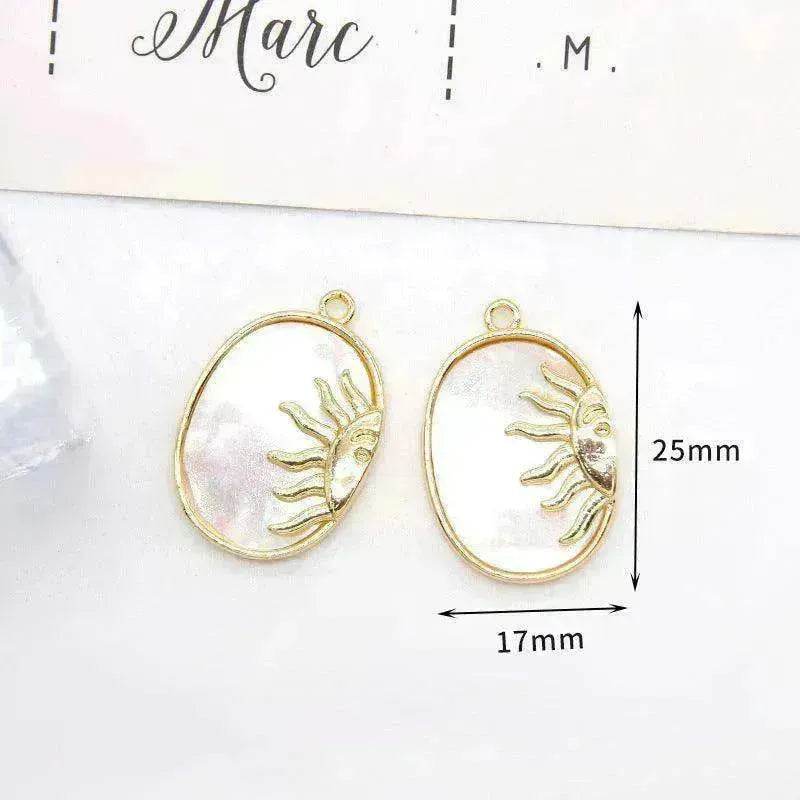 Women's White Shell Pendant Ear Rings - www.Shopthatapp.com
