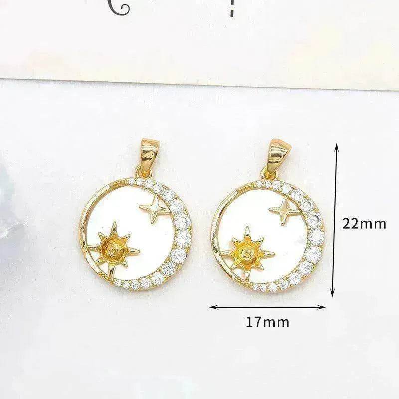 Women's White Shell Pendant Ear Rings - www.Shopthatapp.com