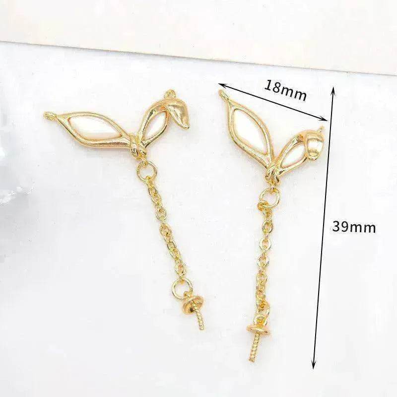 Women's White Shell Pendant Ear Rings - www.Shopthatapp.com