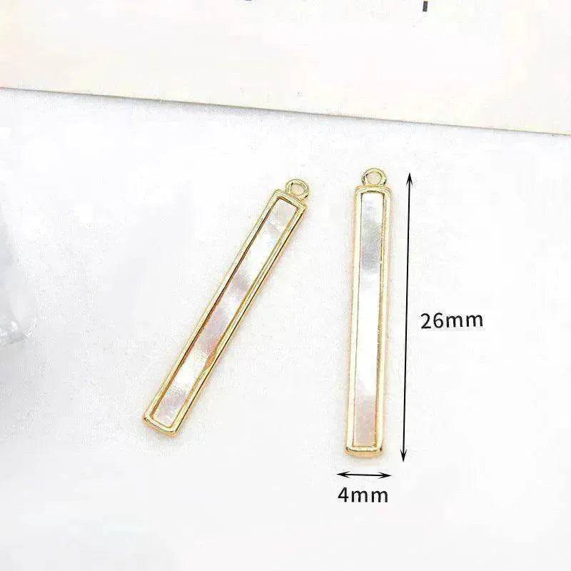 Women's White Shell Pendant Ear Rings - www.Shopthatapp.com