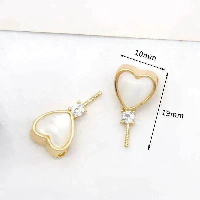 Women's White Shell Pendant Ear Rings - www.Shopthatapp.com
