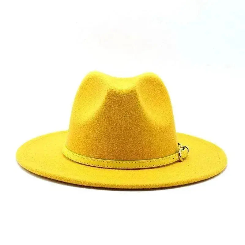 Women's Woolen Big Brimmed Jazz Felt Style Hat - www.Shopthatapp.com