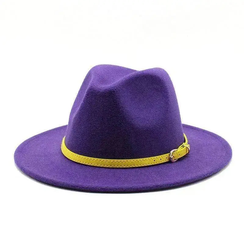 Women's Woolen Big Brimmed Jazz Felt Style Hat - www.Shopthatapp.com