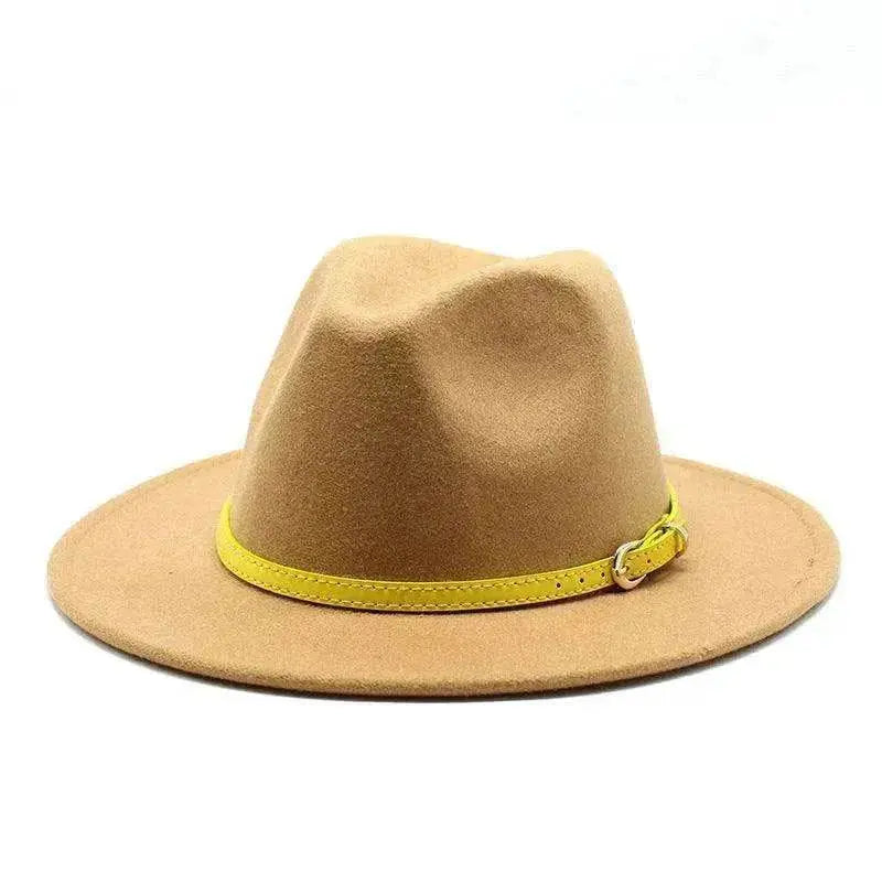 Women's Woolen Big Brimmed Jazz Felt Style Hat - www.Shopthatapp.com