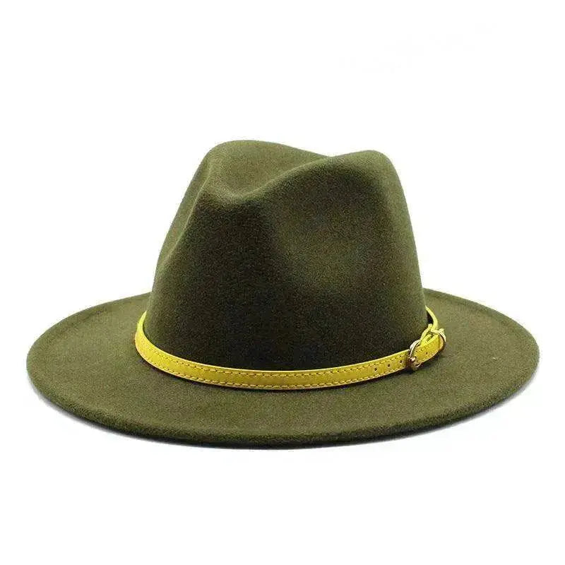 Women's Woolen Big Brimmed Jazz Felt Style Hat - www.Shopthatapp.com