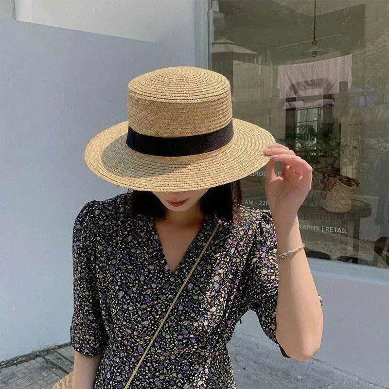 Women's Woven Raffia Straw Sunshade Hat - www.Shopthatapp.com