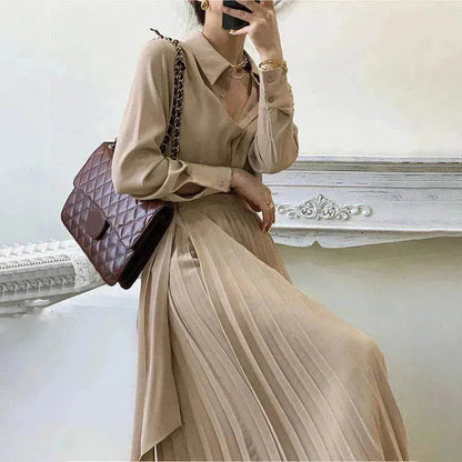 Women's cotton Oversized Loose Waist below the knee Dress - www.Shopthatapp.com