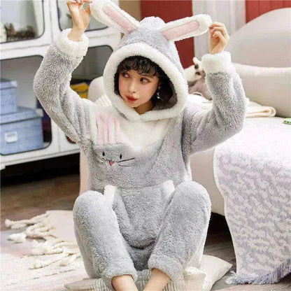 Women's flannel long sleeve pajamas - www.Shopthatapp.com