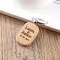 Wooden Engraved Lettering Name Pendant Keychain - www.Shopthatapp.com
