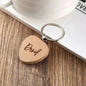 Wooden Engraved Lettering Name Pendant Keychain - www.Shopthatapp.com