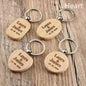Wooden Engraved Lettering Name Pendant Keychain - www.Shopthatapp.com