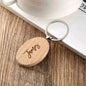 Wooden Engraved Lettering Name Pendant Keychain - www.Shopthatapp.com