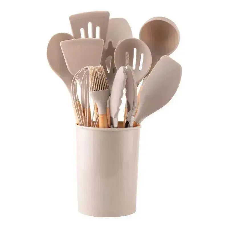 Wooden-Handled Food Grade Silicone Shovel - www.Shopthatapp.com