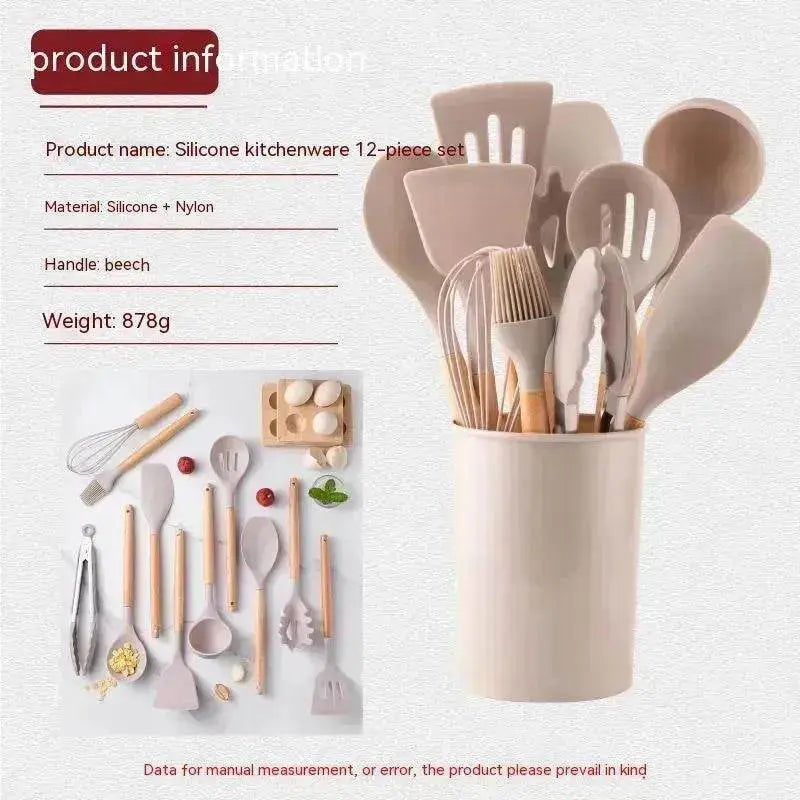 Wooden-Handled Food Grade Silicone Shovel - www.Shopthatapp.com