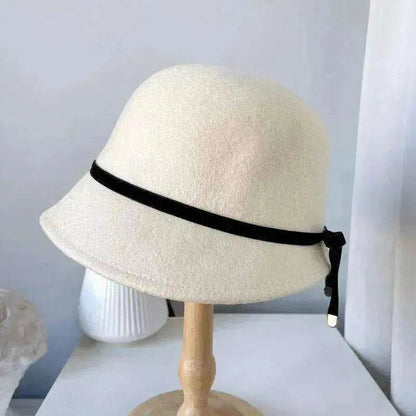 Wool Felt Hats Fine Bow Ladies - www.Shopthatapp.com