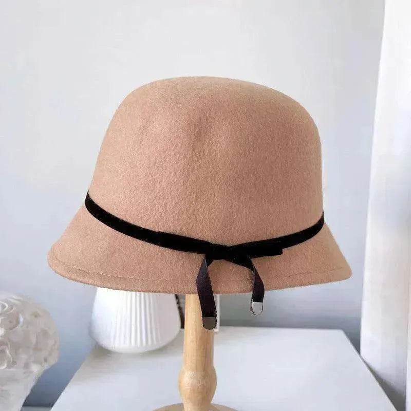 Wool Felt Hats Fine Bow Ladies - www.Shopthatapp.com