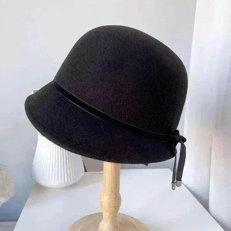 Wool Felt Hats Fine Bow Ladies - www.Shopthatapp.com #