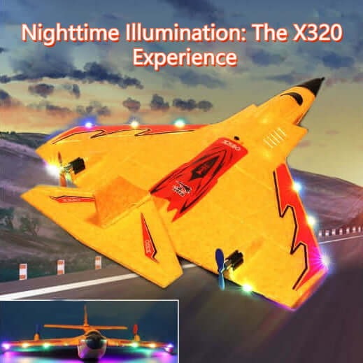X320 Sea, land and air remote control glider EPP foam remote control aircraft with LED light flight time Remote control plane - www.Shopthatapp.com