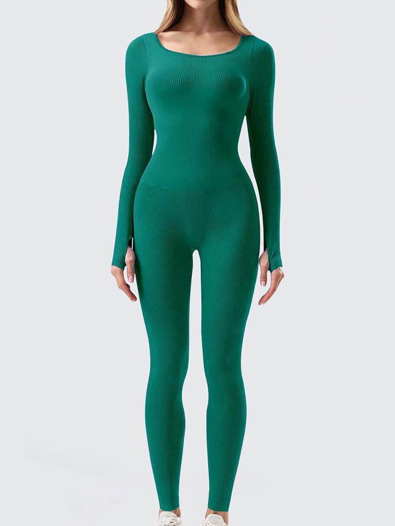 Yoga Jumpsuit & Workout Clothes Slim Thread Long Sleeve Yoga Jumpsuit - www.Shopthatapp.com #