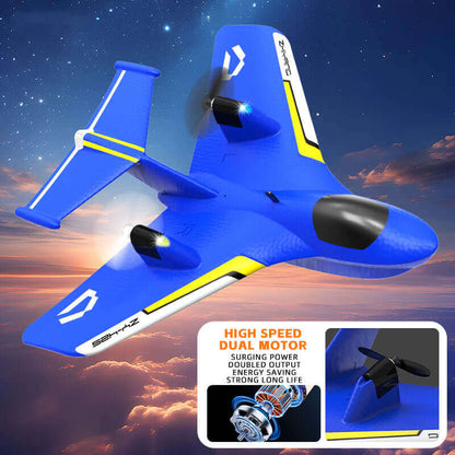 ZY-425 RC Aircraft: Durable All-Terrain Water, Land, Air Plane with LED Lights - www.Shopthatapp.com #