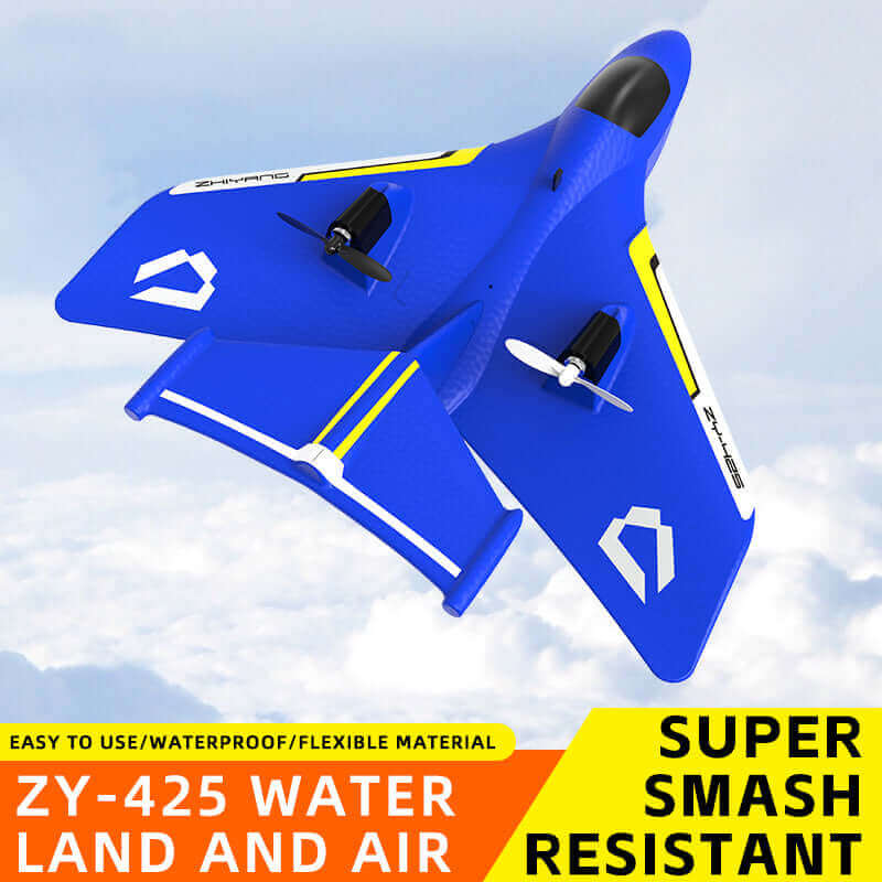 ZY-425 RC Aircraft: Durable All-Terrain Water, Land, Air Plane with LED Lights - www.Shopthatapp.com #