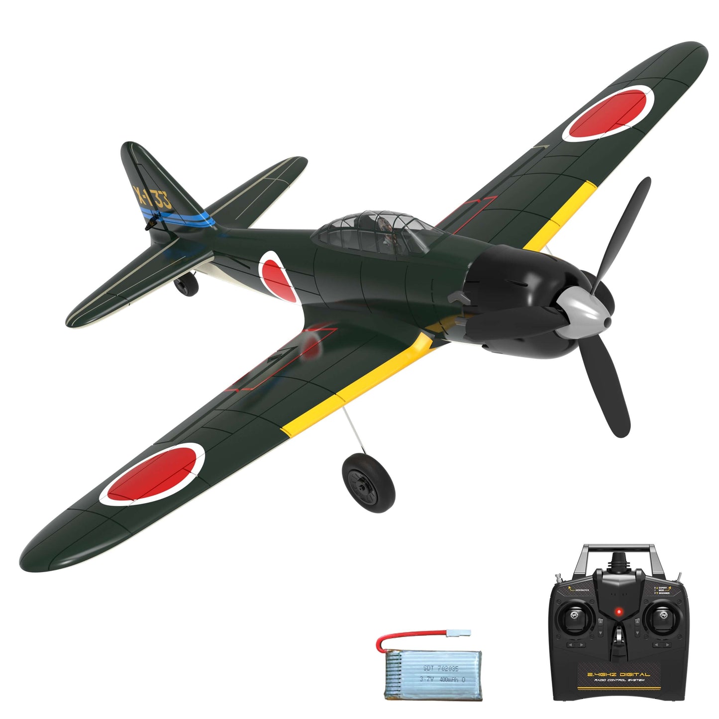 Zero Warbird RC Plane: 2.4G 4CH Aerobatic Fighter with 400mm Wingspan - www.Shopthatapp.com #