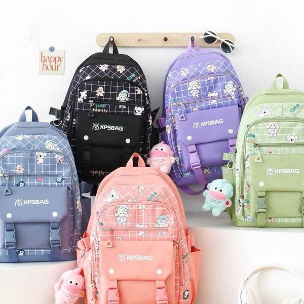 Backpack Primary School Girls Schoolbag Women's Four-piece Set - www.Shopthatapp.com