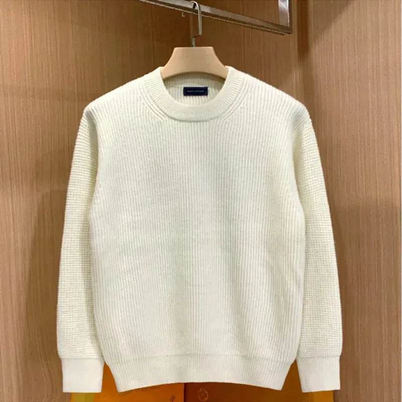 Autumn Fashion Knitted Woolen Thick Round Neck Pullover Sweater for men - www.Shopthatapp.com