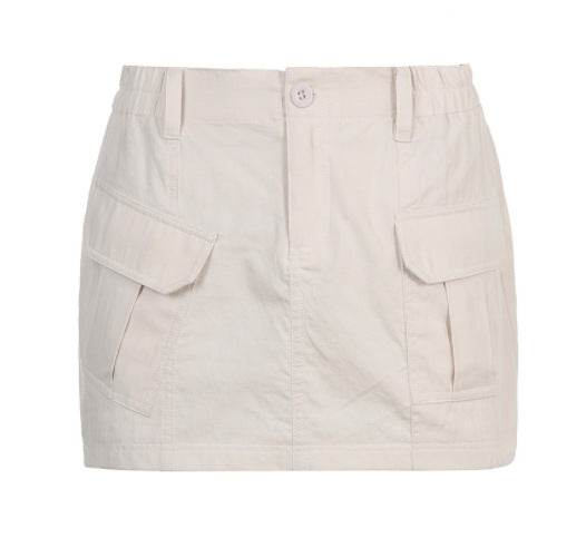 Simple Tooling Style Pocket Army Green Woven Hot Girl A- Line Mini Hip Cargo Skirt Summer - www.Shopthatapp.com