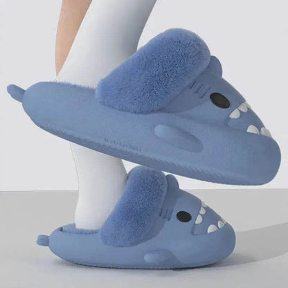 Winter Shark Slippers Detachable Warm Fuzzy Slippers Bedroom House Shoes Women - www.Shopthatapp.com
