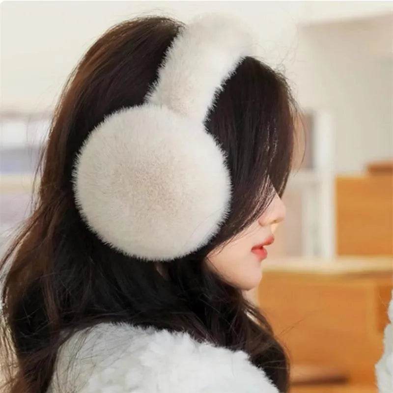 Girls' Winter Furry Fluffy Earmuffs - www.Shopthatapp.com
