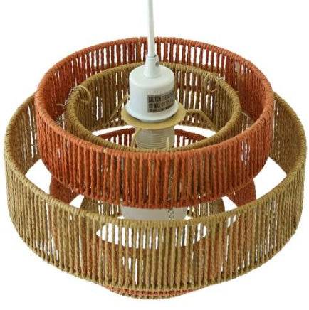Dorset Pendant Lamp - White And Natural Terracotta - www.Shopthatapp.com