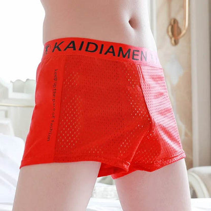 Men's Ice Silk Mesh Breathable KAIDIAMEN Boxers underwear - www.Shopthatapp.com