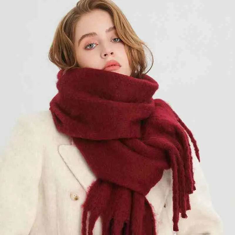 Women's Winter Scarf Cashmere Warm Soft Shawl - www.Shopthatapp.com