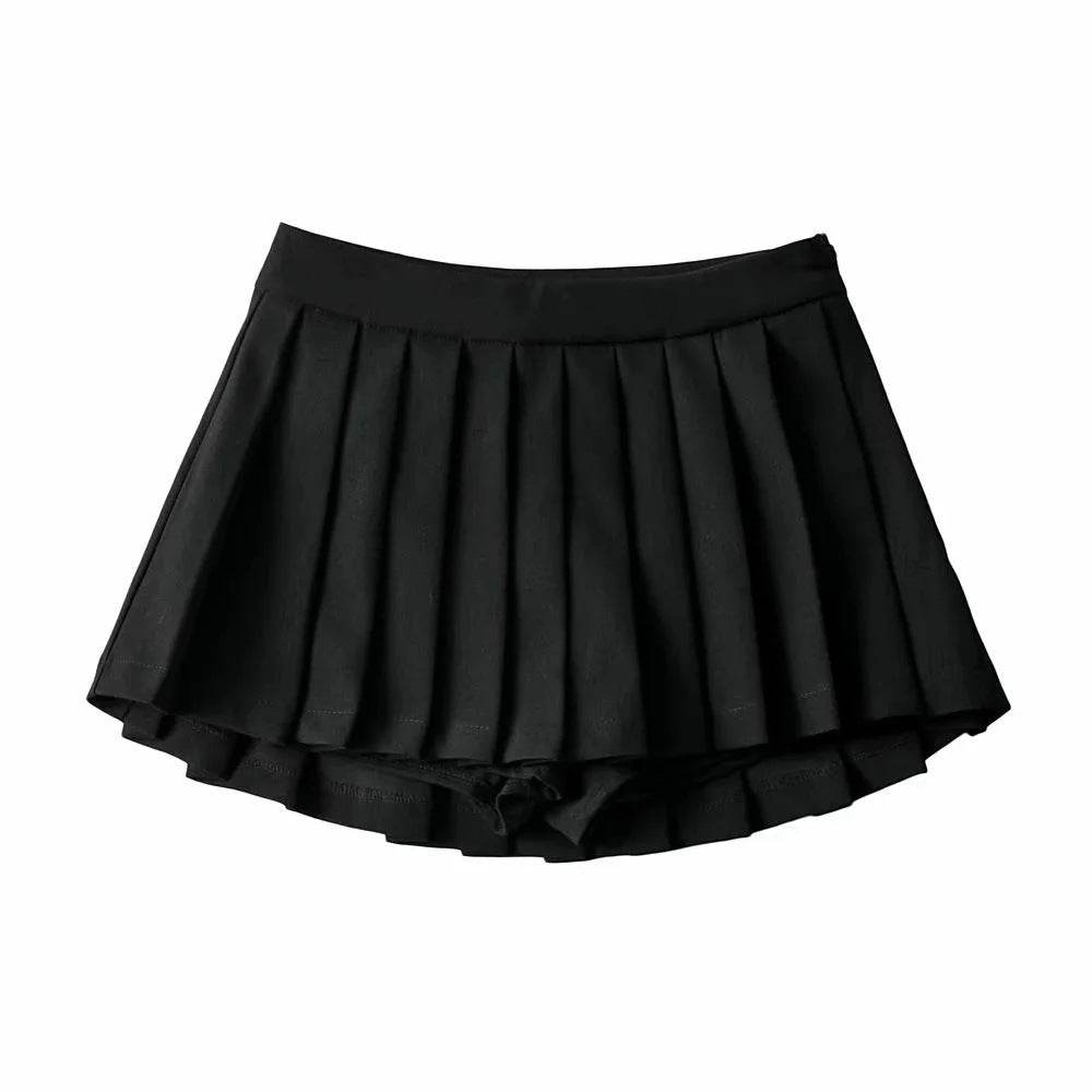 Women's High Waist A-line Mini Pleated Skirt - www.Shopthatapp.com