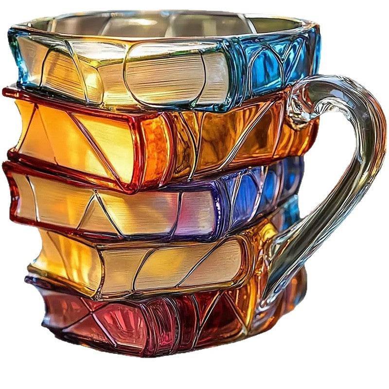Painted Book Coffee Cup Unique Book Stacking Coffee Cup - www.Shopthatapp.com