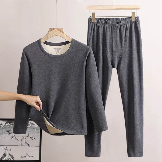 Men's Thermal Underwear Fleece-lined Double-sided Brushed Long John set - www.Shopthatapp.com