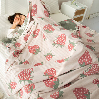 Cotton Four-layer Gauze Towel Blanket Air Conditioning Blanket Thin Duvet - www.Shopthatapp.com