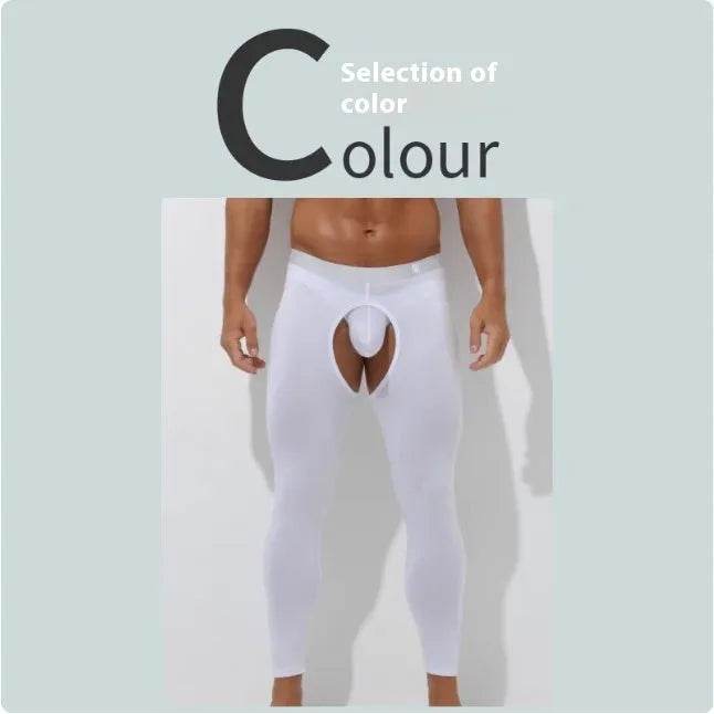 Men's Fall Winter Open Crotch Thermal Pants Long John underwear - www.Shopthatapp.com