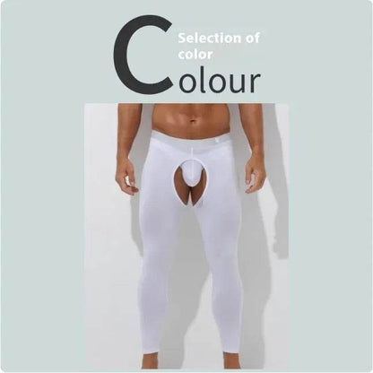 Men's Fall Winter Open Crotch Thermal Pants Long John underwear - www.Shopthatapp.com