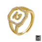 Fashion Micro Inlaid Zircon Arab Letters Ring for women - www.Shopthatapp.com