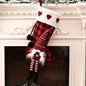 Red And Black Plaid Hanging Feet Stockings Christmas - www.Shopthatapp.com