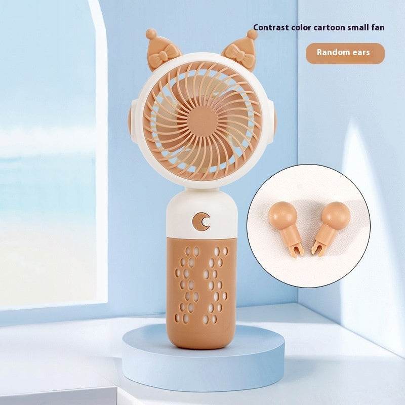 Small Handheld Fan Desktop Cartoon Mini Electric Usb Student Portable Gift - www.Shopthatapp.com