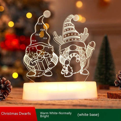 Christmas Decoration 3D Lamp Acrylic LED Night Lights New Year Valentines Day Christmas Kids Gift Christmas Ornaments - www.Shopthatapp.com