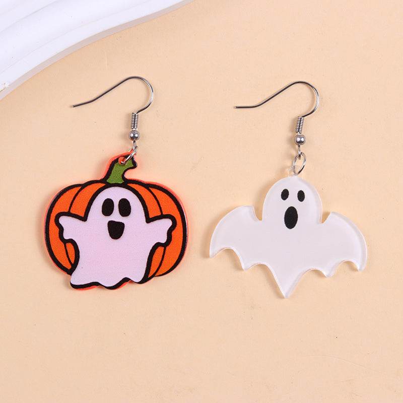 European And American Halloween Series Acrylic Earrings Color - www.Shopthatapp.com
