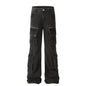 Solid Color Casual Multi-pocket Denim Jean Cargo Pants women - www.Shopthatapp.com