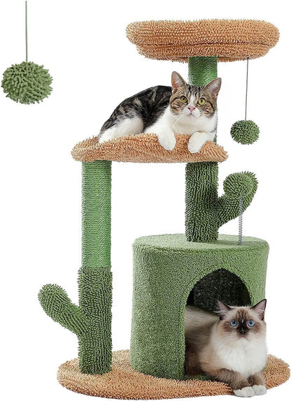 Climbing Frame Cat Nest Tree 32-inch Cactus Cat Climbing Frame - www.Shopthatapp.com