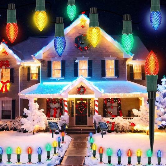 Christmas Solar C9 Strawberry Floor Plug Multicolored Rope String Lights 20pcs - www.Shopthatapp.com